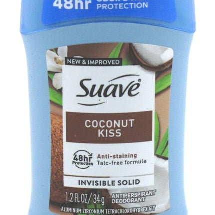 Suave Deodorant 1.2oz 48Hr Coconut Kiss Invisible (12 Pieces)