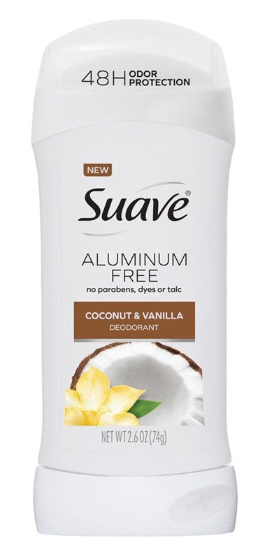Suave Deodorant 2.6oz Aluminum -Free Coconut & Vanilla