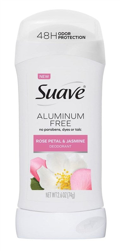 Suave Deodorant 2.6oz Aluminum -Free Rose Petal & Jasmine