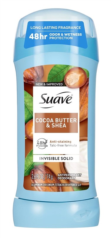 Suave Deodorant 2.6oz 48Hr Cocoa Butter & Shea Invisible