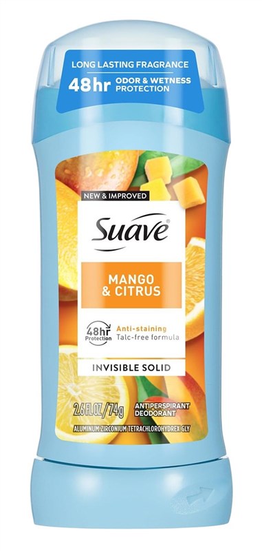Suave Deodorant 2.6oz 48Hr Mango & Citrus Invisible Solid
