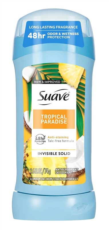 Suave Deodorant 2.6oz 48Hr Tropical Paradise Invisible