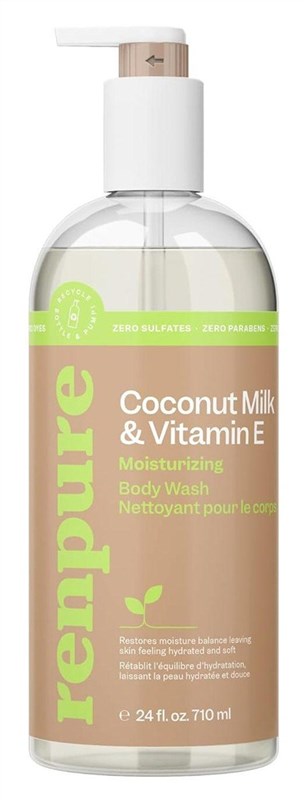 Renpure Body Wash Coconut Milk & Vitamin-E Nourishing 24oz