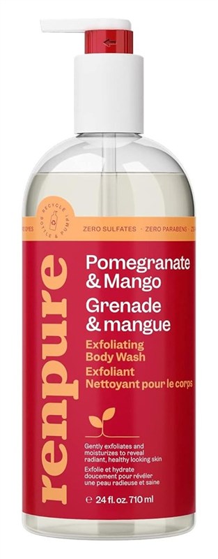 Renpure Body Wash Pomegranate & Mango Exfoliating 24oz