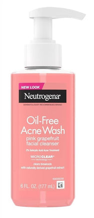 Neutrogena Acne Wash Pink Grapefruit 6oz Pump