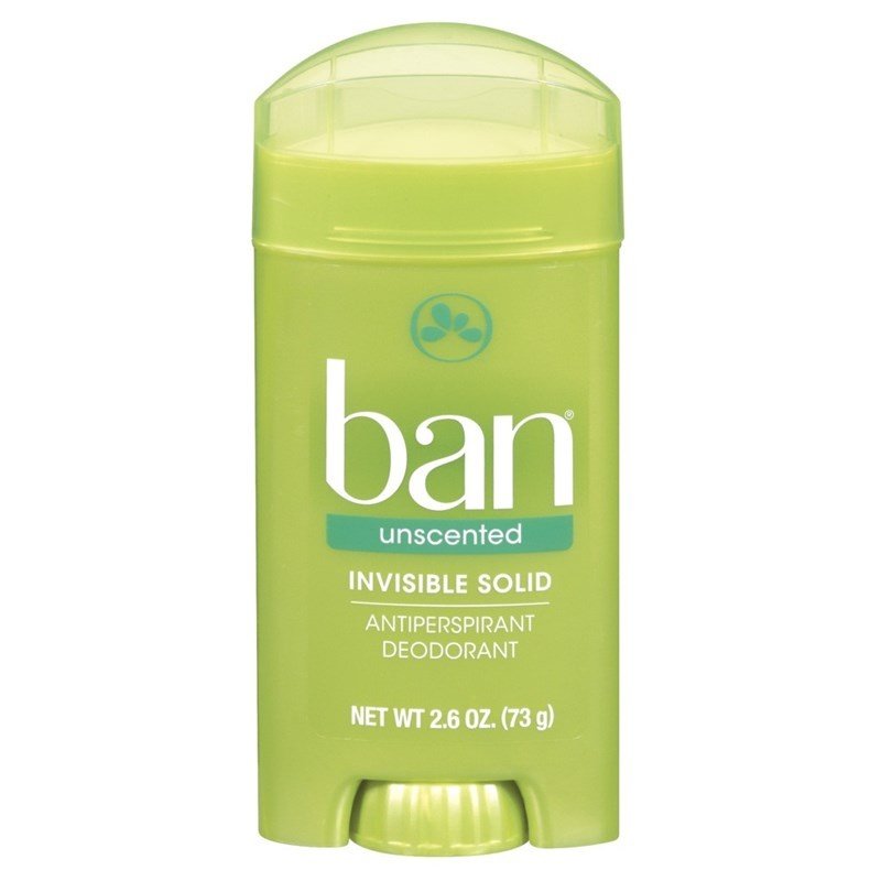 Ban Deodorant 2.6oz Invisible Solid Unscented