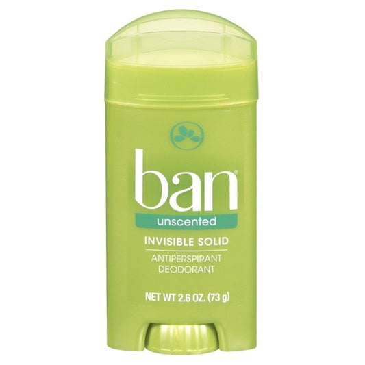 Ban Deodorant 2.6oz Invisible Solid Unscented