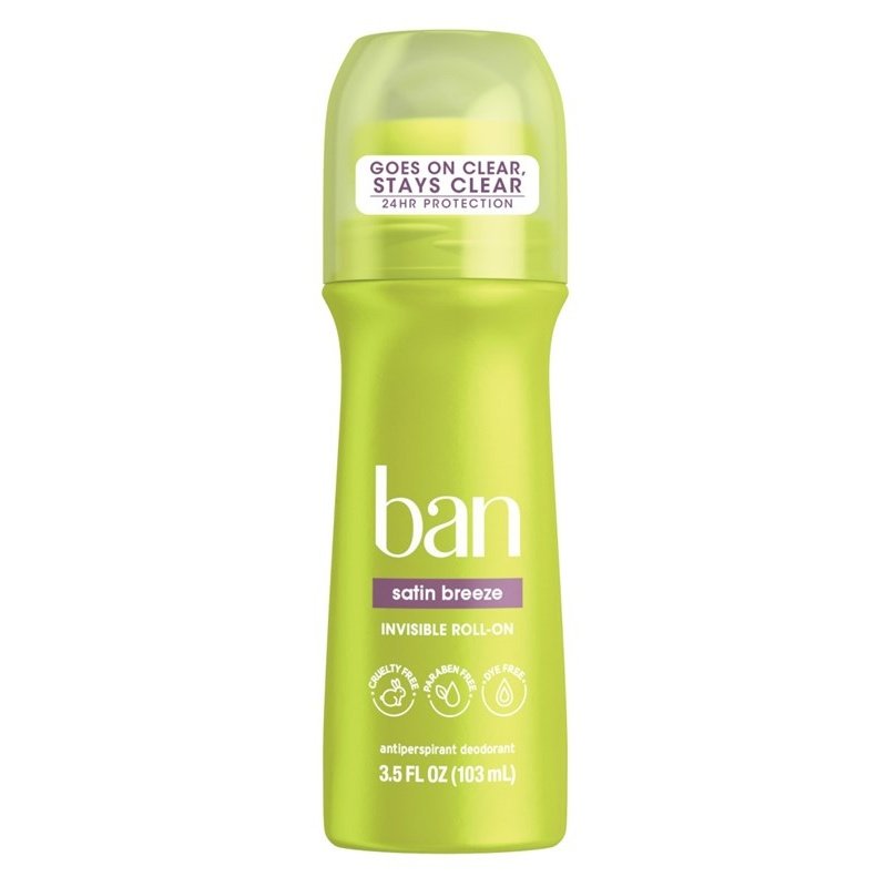 Ban Deodorant 3.5oz Roll-On 24 Hr Satin Breeze