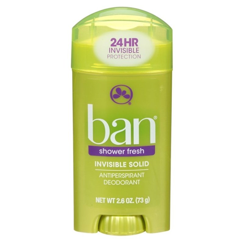 Ban Deodorant 2.6oz Invisible Solid Shower Fresh