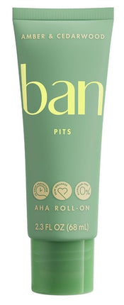 Ban Deodorant 2.3oz Roll-On Serum Aha Amber & Cedarwood