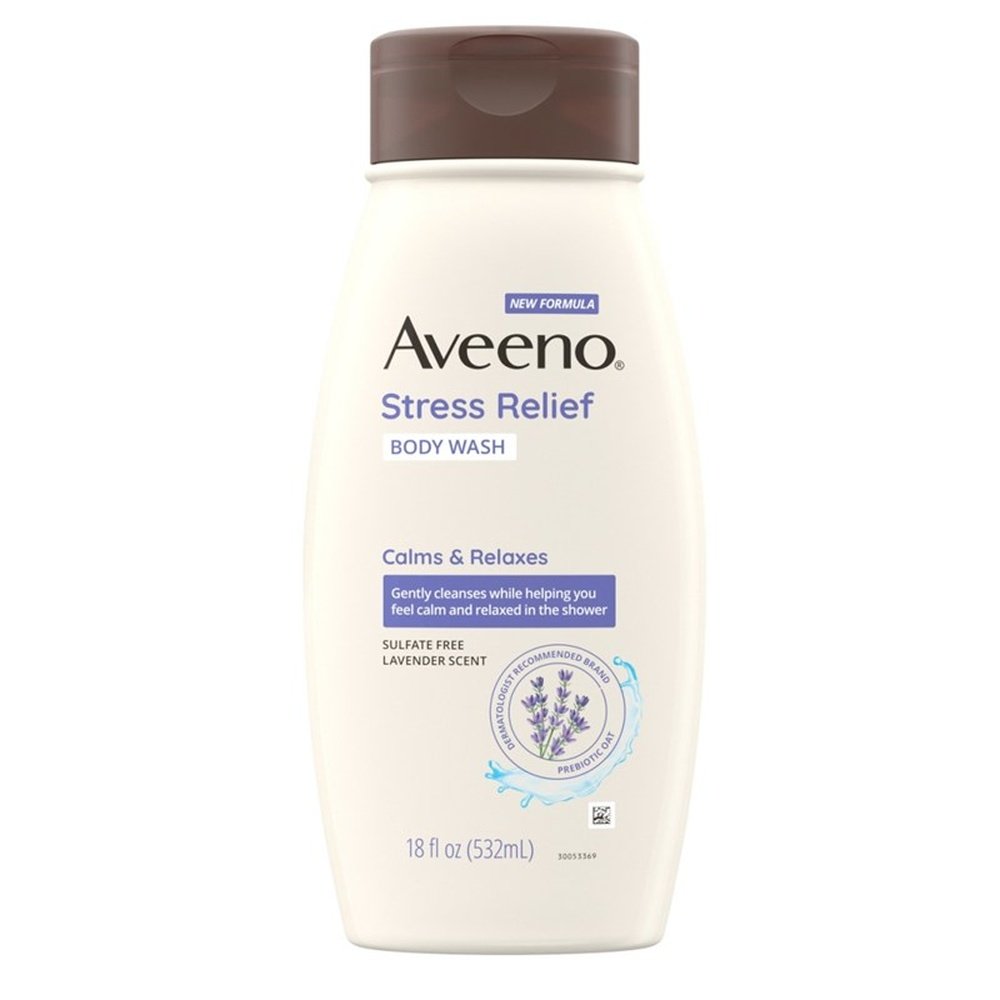 Aveeno Body Wash Stress Relief Lavender Scent 18oz