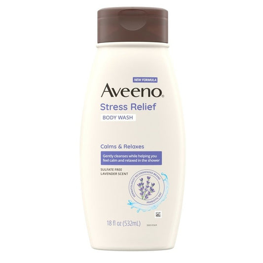 Aveeno Body Wash Stress Relief Lavender Scent 18oz