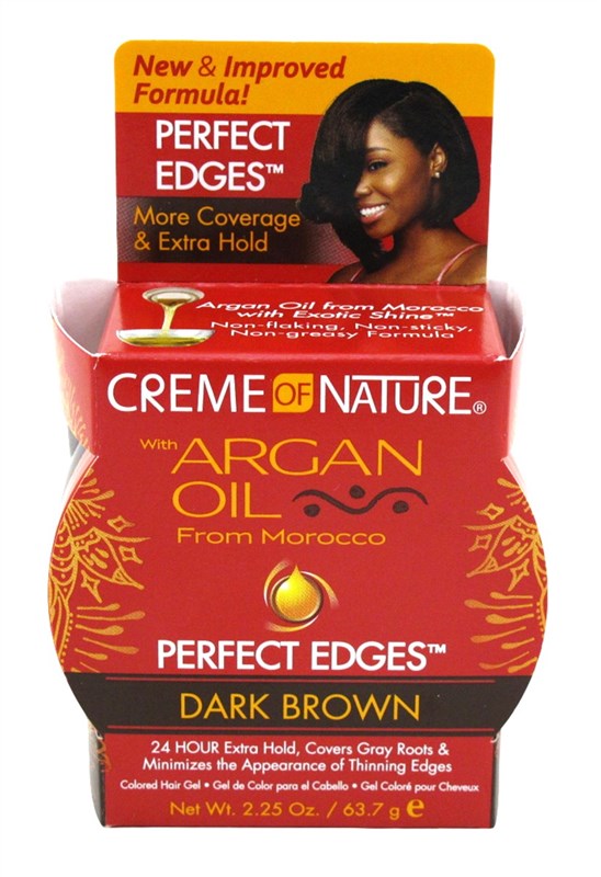 Creme Of Nature Argan Oil Perfect Edge Dark Brown 2.25oz