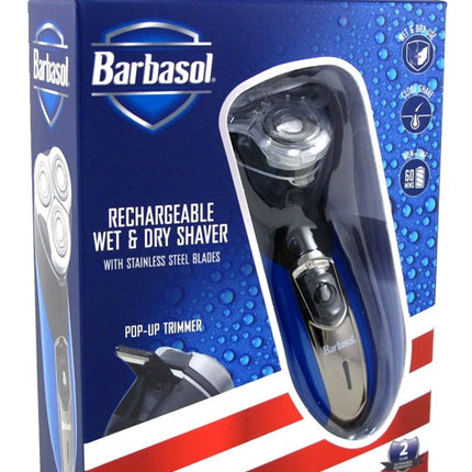 Barbasol Shaver Wet & Dry With Pop-Up Trimmer Rechargeable