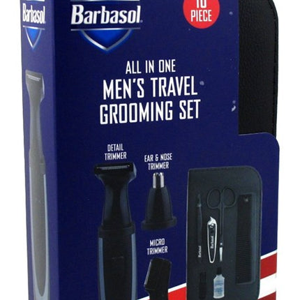 Barbasol All-In-One Grooming Set Travel 10 Piece