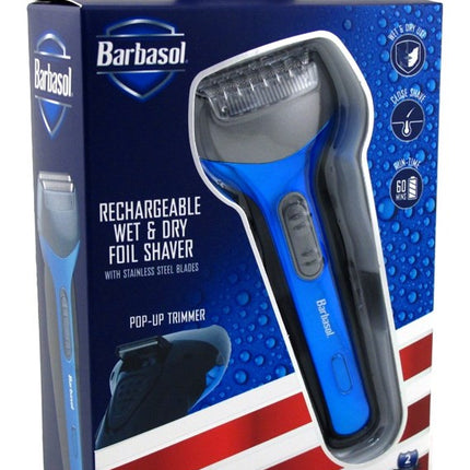 Barbasol Shaver Foil With Pop- Up Trimmr Rechargeable Wet/Dry