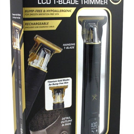 Cutting Edge Trimmer Hanging T-Blade 5Pc Rechargeable Black