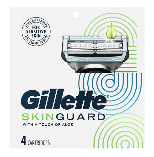 Gillette Mens Skinguard Refills With Aloe 4 Count