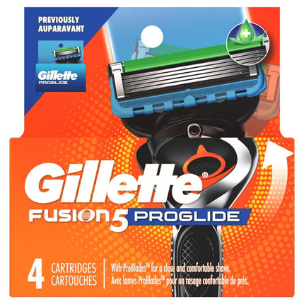Gillette Mens Fusion 5 Proglide Refills 4 Count