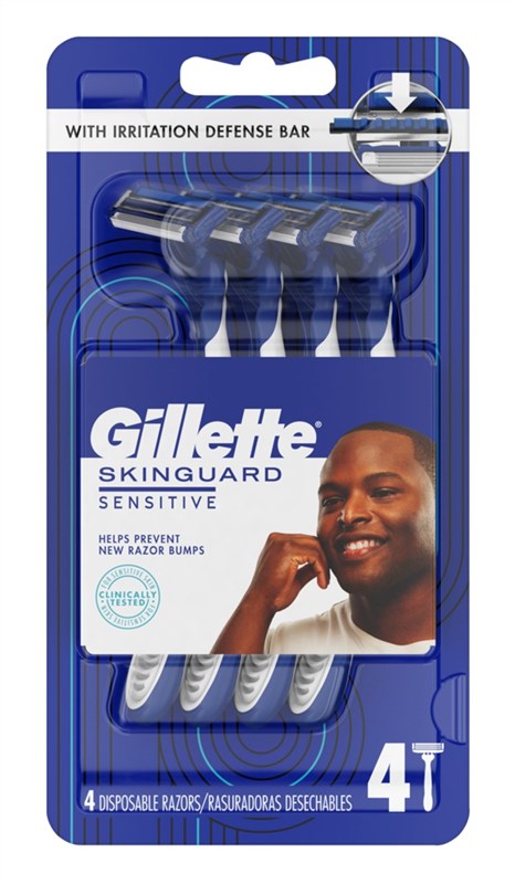 Gillette Mens Skinguard Razor Sensitive Disposable 4 Count