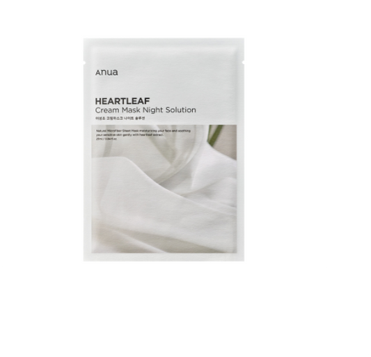 [1EA] HEARTLEAF CREAM SHEET MASK NIGHT SOLUTION 25ml