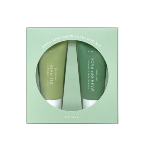 Mask Now Glow Later ( Mugwort Pore Clarifying Wash Off Pack(30ml) + New Skin Resolution Gel Mask(30ml)