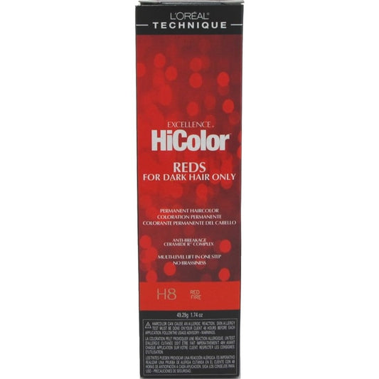 Loreal Excel Hicolor H08 Tube Red Fire 1.74oz