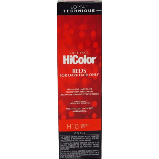 Loreal Excel Hicolor H10 Tube Copper Red 1.74oz