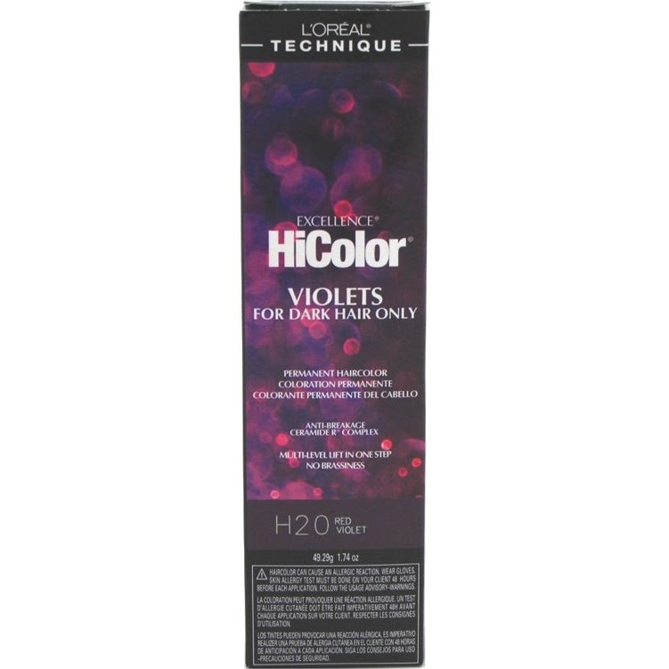 Loreal Excel Hicolor H20 Tube Red Violet 1.74oz