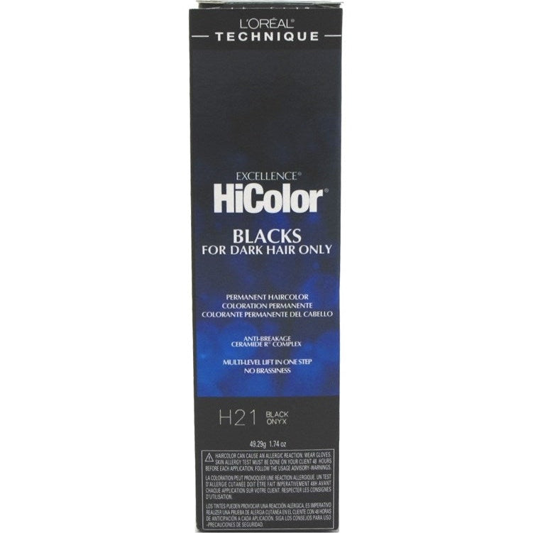 Loreal Excel Hicolor H21 Tube Black Onyx 1.74oz