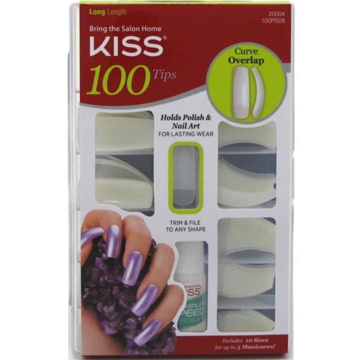 Kiss 100 Tips Curve Overlap Long Length