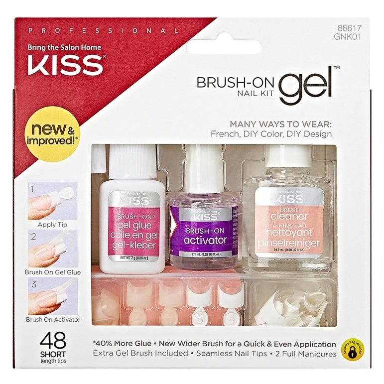 Kiss Brush-On Gel Nail Kit .