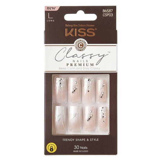 Kiss Classy Premium Nails 30 Count Long Length