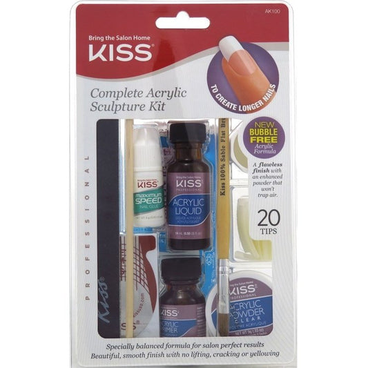 Kiss Complete Acrylic 20 Tips Sculpture Kit