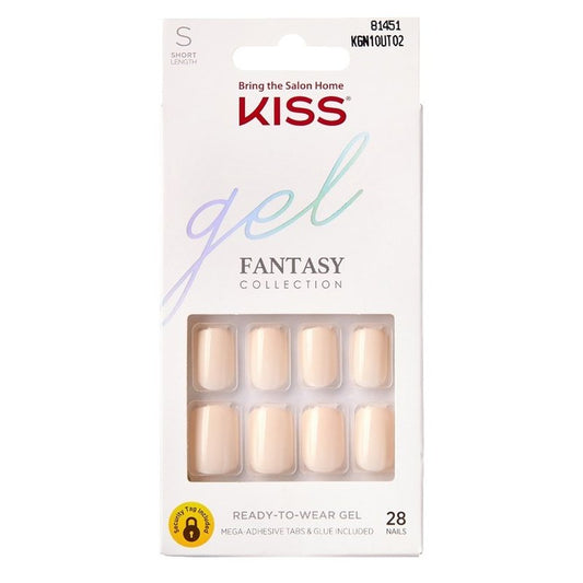 Kiss Gel Fantasy Collection 28 Count Pearl Short Length