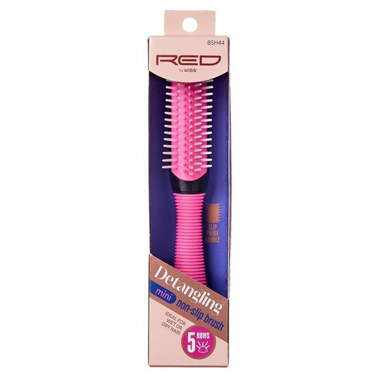 Kiss Red Brush Detangling 5 Rows Non-Slip Mini