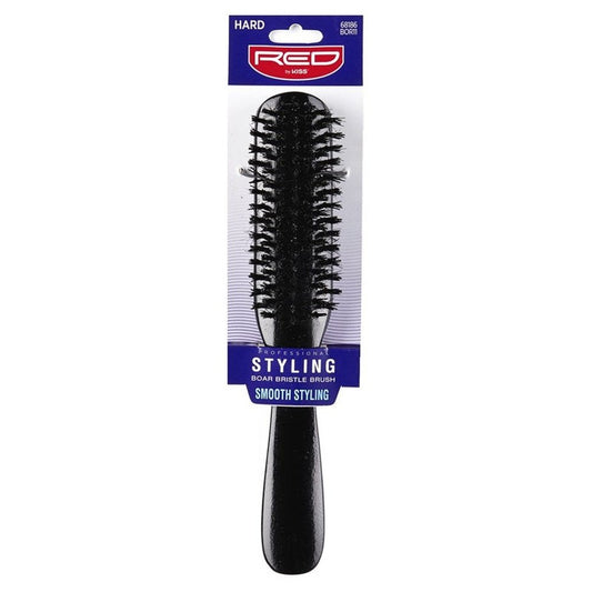 Kiss Red Pro Brush Styling Bristles (1PC) Boar (Hard)