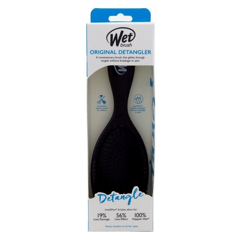 Wet Brush Detangler Black Intelliflex Bristles