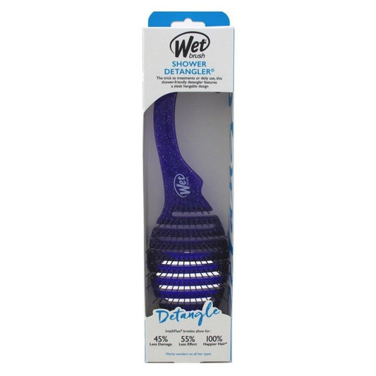 Wet Brush Detangler Purple Shower Intelliflex Bristles