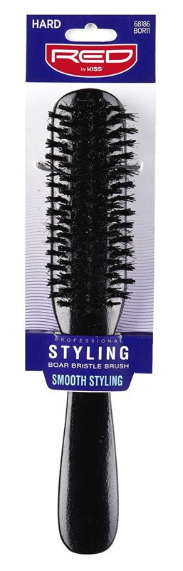 Kiss Red Pro Brush Styling Bristles (1PC) Boar (Hard)