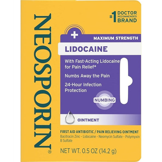 Neosporin + Lidocaine Maximum Strength Ointment 0.5oz