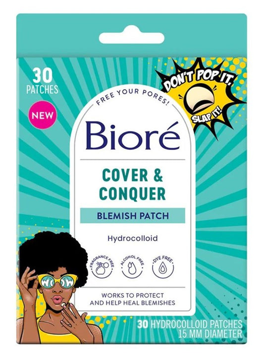 Biore Cover & Conquer Blemish Patch Hydrocolloid 30 Count