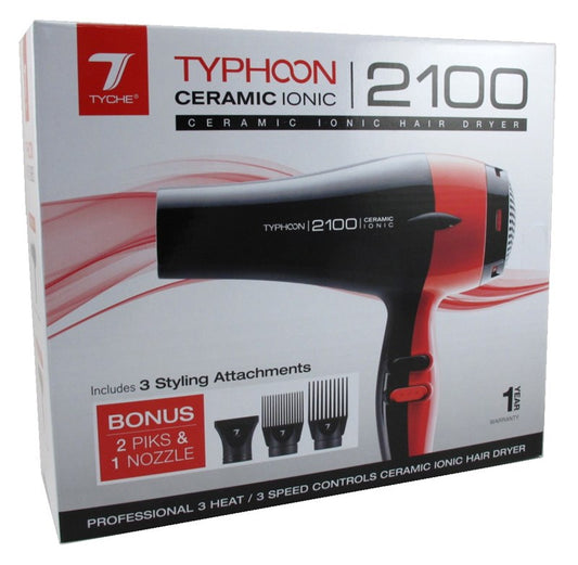 Tyche Typhoon 2100 Dryer Ceramic Ionic Red/Black