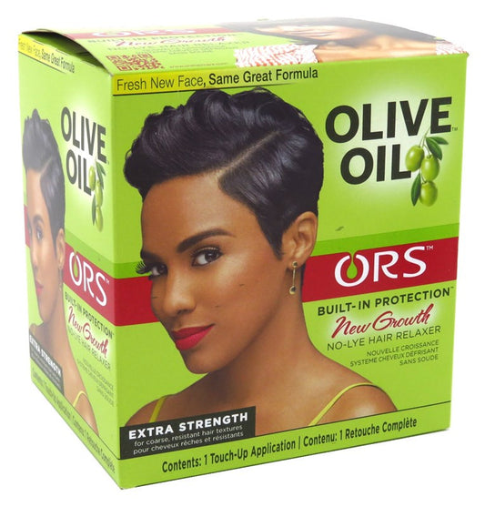 Ors Olive Oil No-Lye Relaxer New Growth Kit X-Strength