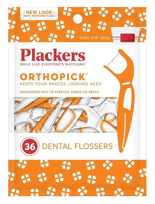 Plackers Orthopick Dental Flossers 36 Count (1PC)
