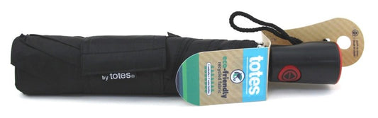 Totes Umbrella Auto Open & Close 11 Inch Large (Black)