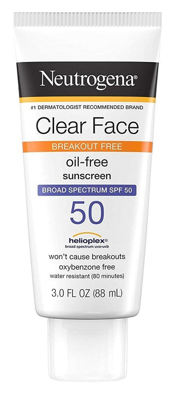 Neutrogena Clear Face Spf#50 Oil-Free Lotion 3oz
