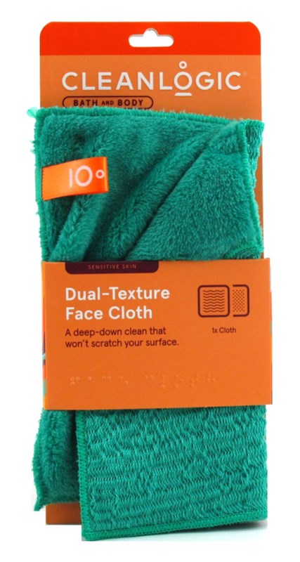 Clean Logic Bath & Body Dual Texture Face Cloth