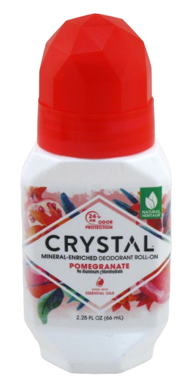 Crystal Deodorant Roll-On 2.25oz Pomegranate 24Hr
