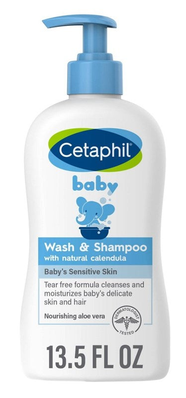 Cetaphil Baby Wash And Shampoo 13.5oz Pump
